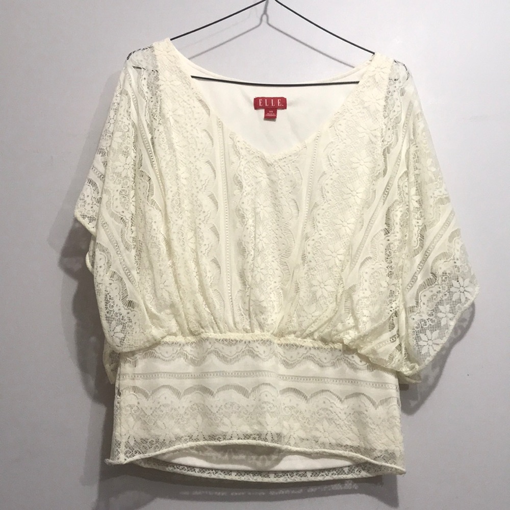 Elle Cream Crop Top. Size XS
